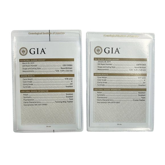 Blue Nile Basics Diamond Stud Earring in 14K White Gold H SI1 1.15 CTW - Picture 4 of 4